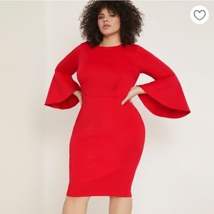 Plus size red dress